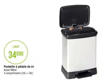 Géant Casino Poubelle à pédale de tri offre