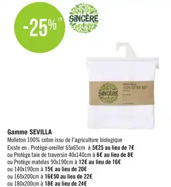 Géant Casino Sincère bon plan sur la gamme sevilla de la marque sincere offre