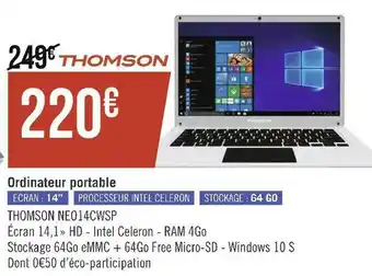 Géant Casino Thomson ordinateur portable offre