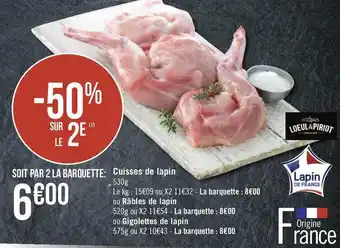 Géant Casino Cuisses de lapin offre