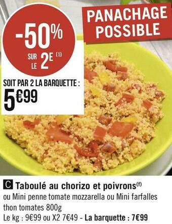 Géant Casino Taboulé au chorizo et poivrons offre