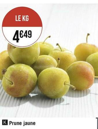 Géant Casino Prune jaune offre