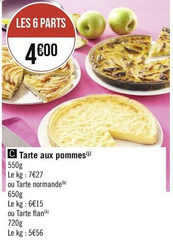 Géant Casino Tarte aux pommes offre