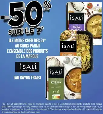 Géant Casino Isali bon plan sur l’ensemble des produits de la marque isali offre