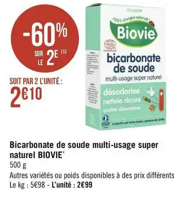 Géant Casino Biovie bicarbonate de soude multi-usage super naturel* offre