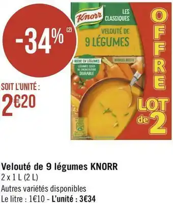 Knorr velouté de 9 légumes
