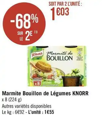 Géant Casino Knorr marmite bouillon de légumes offre