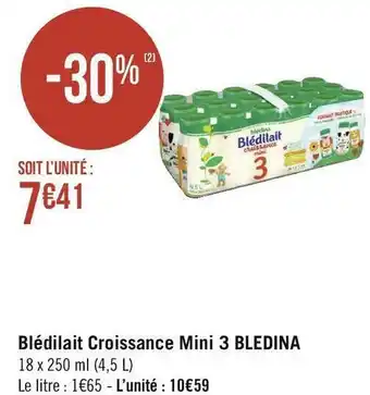 Géant Casino Bledina blédilait croissance mini 3 offre
