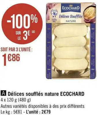 Ecochard délices soufflés nature