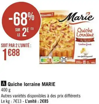 Géant Casino Marie quiche lorraine offre