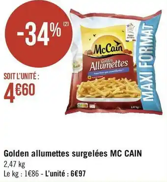 Mc cain golden allumettes surgelées