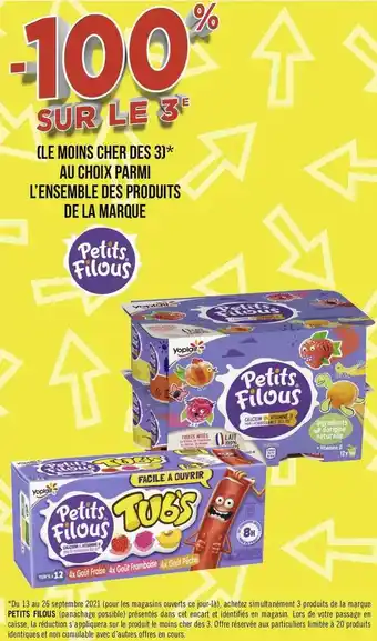 Petits filous bon plan sur l’ensemble des produits de la marque petits filous