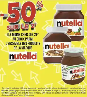 Géant Casino Nutella bon plan sur l’ensemble des produits de la marque offre