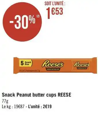 Reese snack peanut butter cups