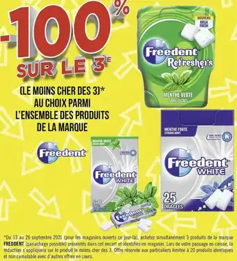 Géant Casino Freddent bon plan au choix parmi l’ensemble des produits de la marque freddent offre