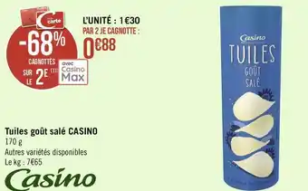 Casino tuiles goût salé