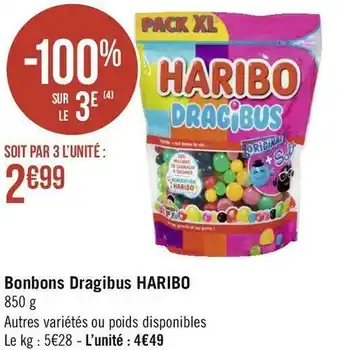Géant Casino Haribo bonbons dragibus offre