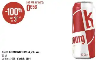 Géant Casino Kronenbourg bière 4,2% vol offre