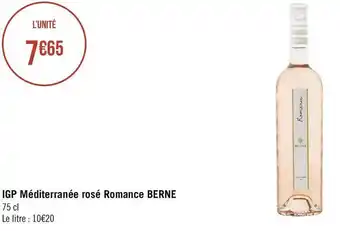 Berne igp méditerranée rosé romance