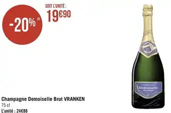 Géant Casino Demoiselle vranken champagne brut offre