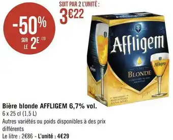 Géant Casino Affligem bière blonde 6,7% vol. offre
