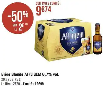 Géant Casino Affligem bière blonde 6,7% vol. offre