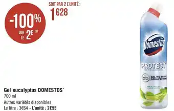 Géant Casino Domestos gel eucalyptus* offre