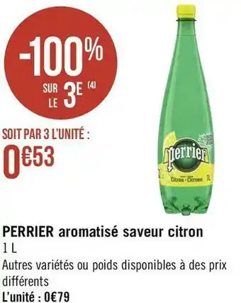 Perrier perrier aromatisé saveur citron