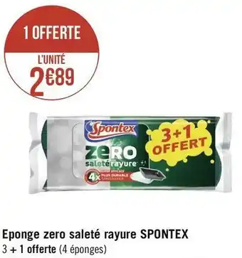 Géant Casino Spontex eponge zero saleté rayure offre