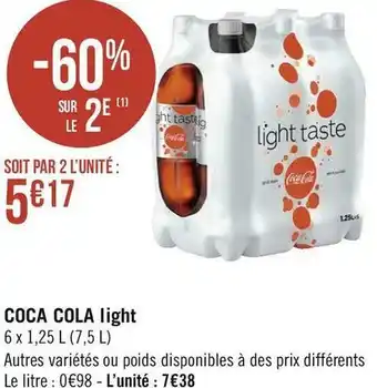 Géant Casino Coca cola light offre