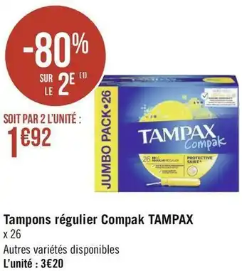 Tampax tampons régulier compak