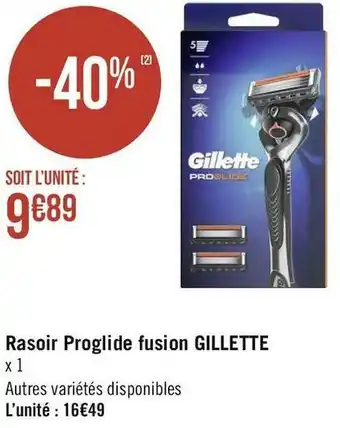 Géant Casino Gillette rasoir proglide fusion offre