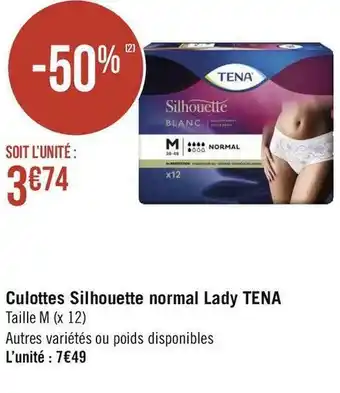 Géant Casino Tena culottes silhouette normal lady offre