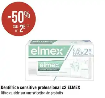 Elmex bon plan sur la dentifrice sensitive professional x2