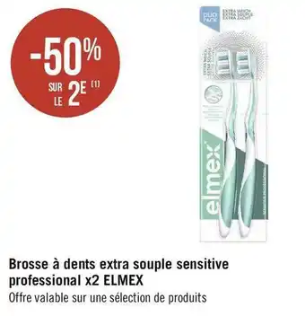 Géant Casino Elmex bon plan sur brosse à dents extra souple sensitive professional x2 de la marque elmex offre