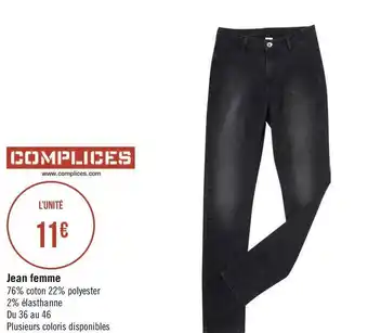 Géant Casino Complices jean femme offre