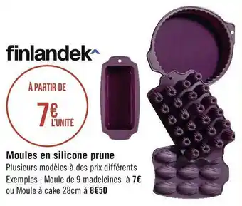 Géant Casino Finlandek moules en silicone prune offre