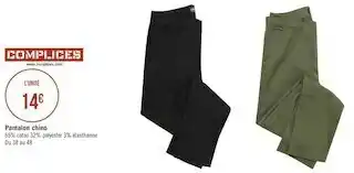 Complices pantalon chino