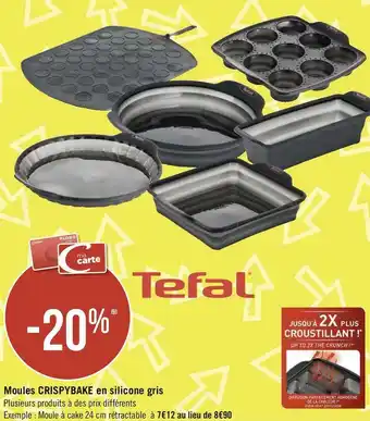 Géant Casino Tefal bon plan sur les moules crispybake en silicone gris offre