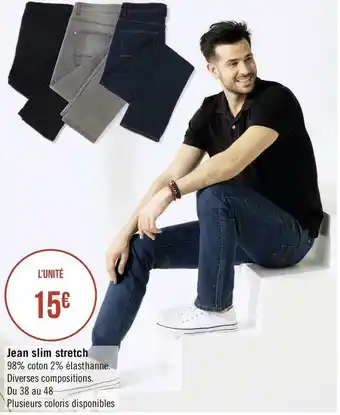 Géant Casino Jean slim stretch offre