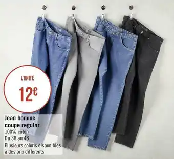 Géant Casino Jean homme coupe regular offre