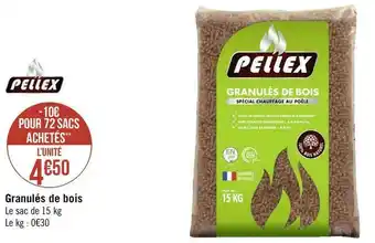 Géant Casino Pellex granulés de bois offre