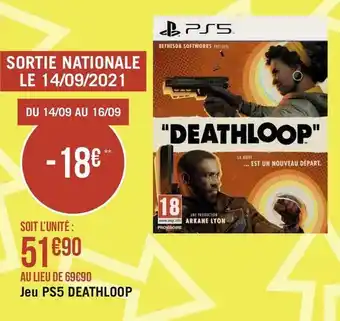 Géant Casino Jeu ps5 deathloop offre