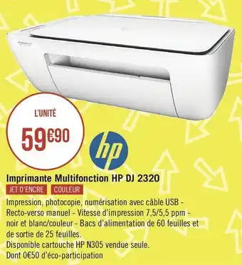 Géant Casino Hp imprimante multifonction hp dj 2320 offre