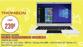 Géant Casino Thomson ordinateur portable offre