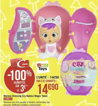 Imc toys maison dressing cry babies magic tears