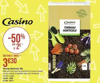 Géant Casino Casino terreau horticole 35l offre