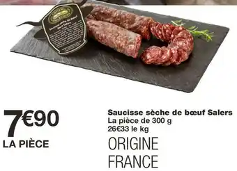 Monoprix Saucisse sèche de bœuf salers offre