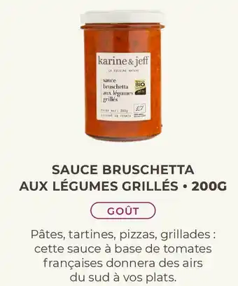 Karine et jeff sauce bruschetta aux légumes grillés de la marque karine et jeff
