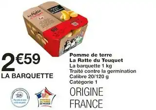 La ratte du touquet pomme de terre